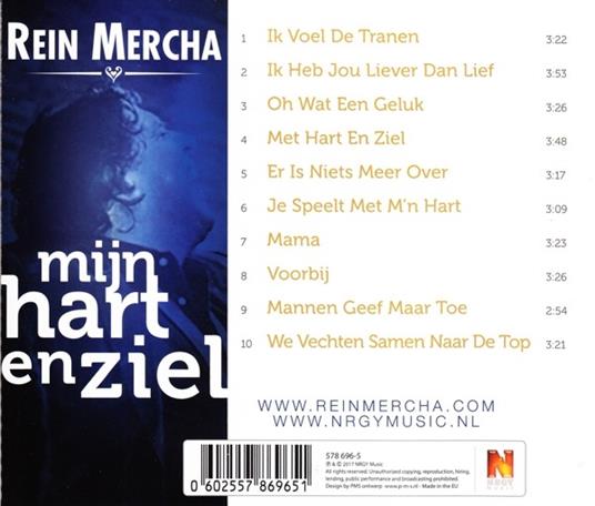 Met Hart En Ziel - CD Audio di Rein Mercha - 2