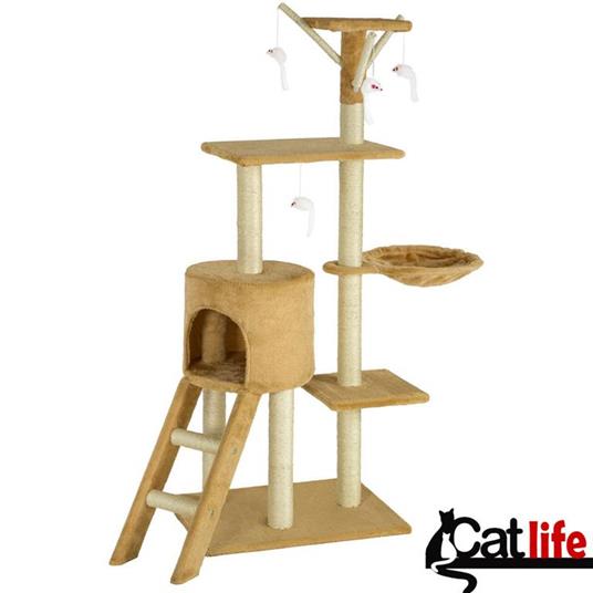 Tiragraffi Per Gatti Albero Sisal Parco Giochi Gioco X Gatto Tira Graffi  Beige - Bakaji - Idee regalo | IBS