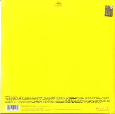 Brave New World - Vinile LP di Steve Miller - 2