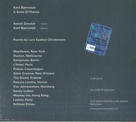 A Suite of Poems - CD Audio di Ketil Bjornstad - 2