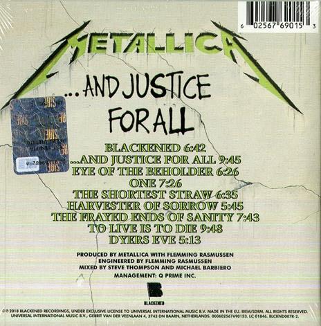 And Justice for All - CD Audio di Metallica - 2