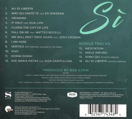 Si (Deluxe Edition) - CD Audio di Andrea Bocelli - 2