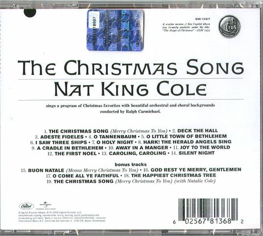 The Christmas Song - CD Audio di Nat King Cole - 2