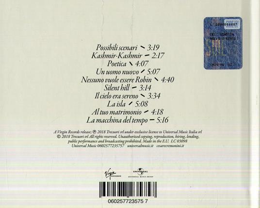 Possibili scenari per pianoforte e voce - Cesare Cremonini - CD | IBS