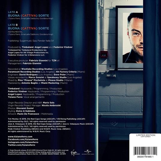 Buona (cattiva) sorte - Tiziano Ferro - Vinile | IBS