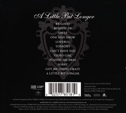 A Little Bit Longer (Reissue) - CD Audio di Jonas Brothers - 2