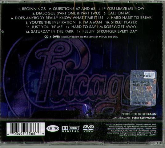 Greatest Hits Live - CD Audio + DVD di Chicago - 2