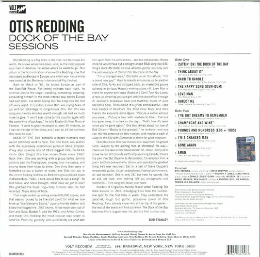 Dock of the Bay Sessions - Vinile LP di Otis Redding - 2