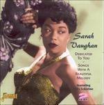 Sarah Vaughan-Dedicated To You - CD Audio di Sarah Vaughan