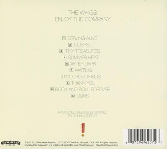 Enjoy the Company (Digipack) - CD Audio di Whigs - 2