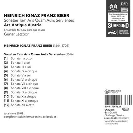 Sonatae Tm Aris Quam Auli - SuperAudio CD di Heinrich Ignaz Franz Von Biber