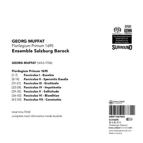 Florilegium Primum 1695 - CD Audio di Ensemble Salzburg Barock - 2