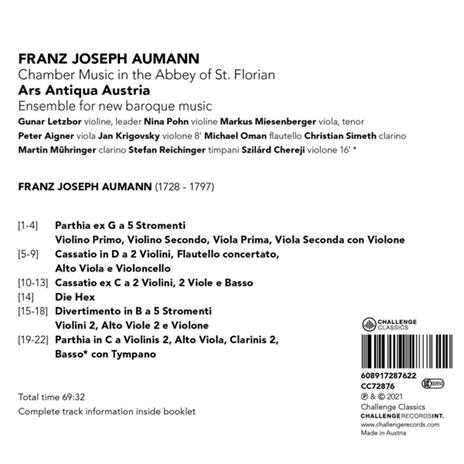 Chamber Music In The Abbey Of St. Florian - CD Audio di Ars Antiqua Austria,Franz Joseph Aumann - 2