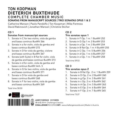 Complete Chamber Music - CD Audio di Dietrich Buxtehude - 2