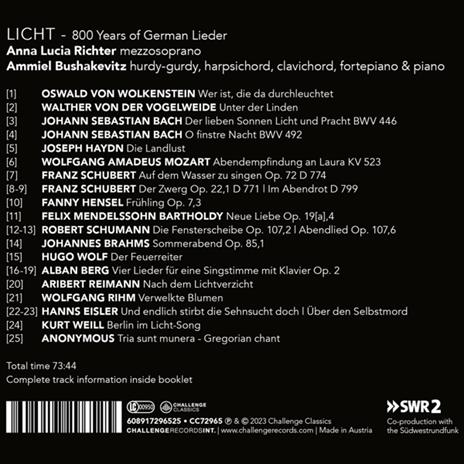 Licht! 800... (O-Card) - CD Audio di Anna Lucia Richter - 2