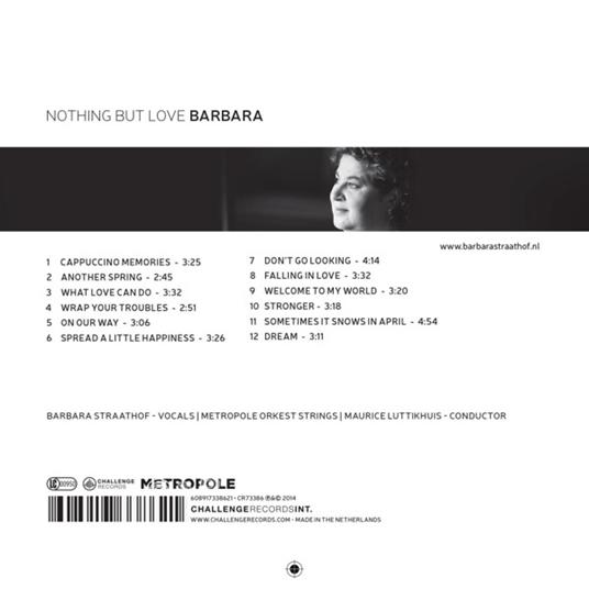 Nothing But Love - CD Audio di Barbara - 2
