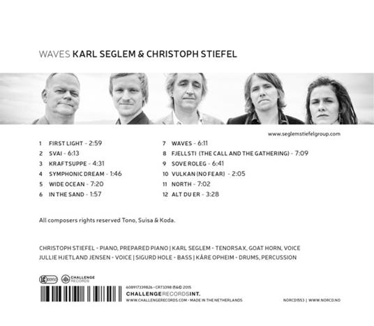 Waves - CD Audio di Christoph Stiefel,Karl Seglem - 2