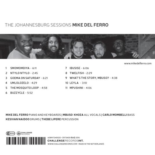 Johannesburg Sessions - CD Audio di Mike Del Ferro - 2