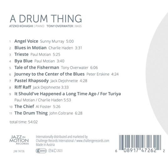 A Drum Thing - CD Audio di Tony - Atzko Kohashi Overwater - 2