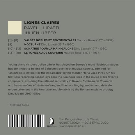 Lignes Claires - CD Audio di Julien Libeer - 2