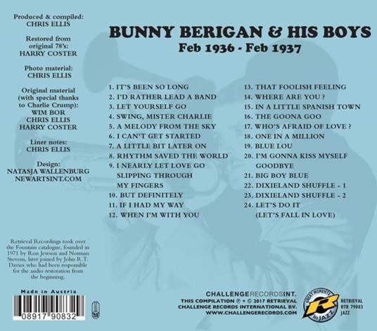 Feb 1936 - Feb 1937 - CD Audio di Bunny Berigan - 2