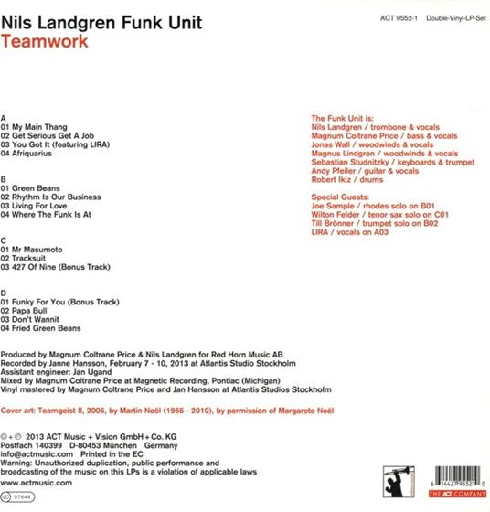 Teamwork - Vinile LP di Nils Landgren,Nils Landgren Funk Unit - 2