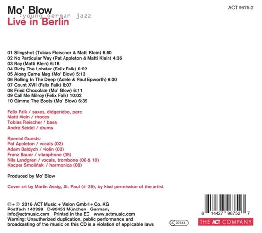 Live in Berlin - CD Audio di Mo' Blow - 2