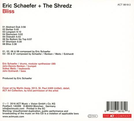 Bliss - CD Audio di Eric Schaefer - 2