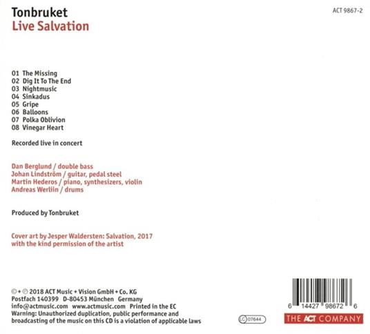 Live Salvation - CD Audio di Tonbruket - 2