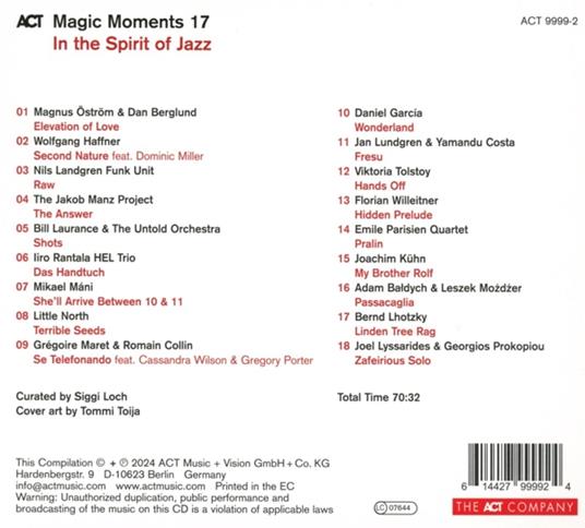 Magic Moments 17. In The Spirit Of Jazz - CD Audio - 2