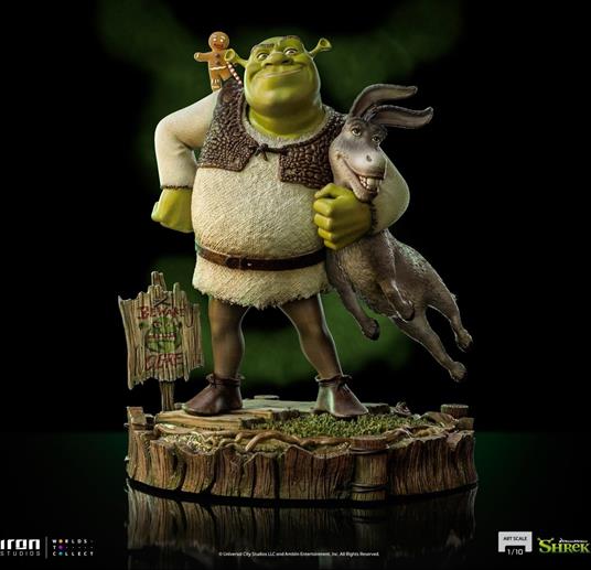 Shrek Deluxe Art Scale Statua 1/10 Shrek, Donkey E The Gingerbread Man 26 Cm Iron Studios