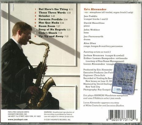 Song of No Regrets - CD Audio di Eric Alexander - 2