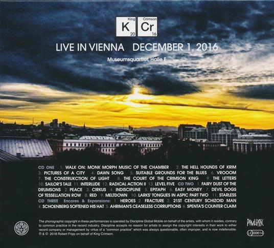 Live in Vienna 01-12-2016 - CD Audio di King Crimson - 2
