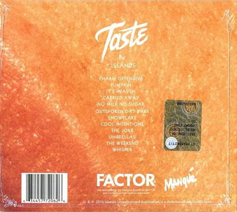 Taste - CD Audio di Islands - 2