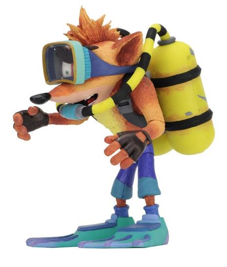 Crash Bandicoot With Scuba Gears Videogame Action Figure New Nuovo - 3