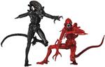 Aliens Figure Genocide Xenomorph 2 Pack Black And Red New