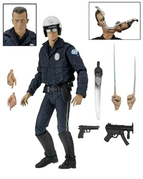 Action Figure Terminator 2 Ultimate T-1000 Motorcycle Cop 18 Cm Neca Figures - 3