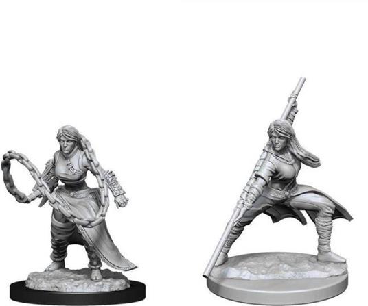 D&d Nolzur's Marvelous Miniatures Unpainted Miniatures Human Monk Female Case (6) Wizbambino - 2