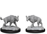 Wizbambino Deep Cuts Unpainted Miniature Hyenas Case (6) Wizbambino