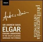 Variazioni sul tema per orchestra Enigma - In the South - Serenata per archi - CD Audio di Edward Elgar,Andrew Davis,Philharmonia Orchestra