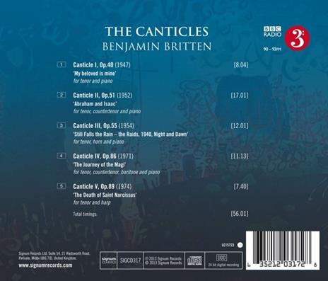 The Canticles - CD Audio di Benjamin Britten - 2