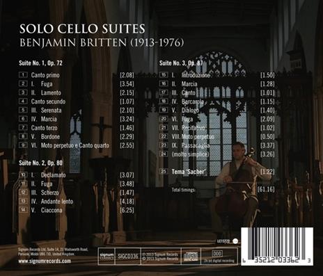 Suites per Violoncello - CD Audio di Benjamin Britten - 2