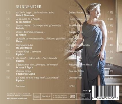 Surrender. Leo Nucci canta arie da opere - CD Audio di Leo Nucci,Ilona Domnich