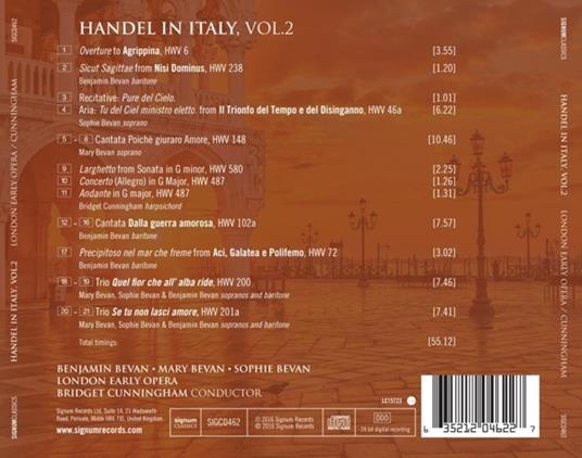 Handel in Italy vol.2 - CD Audio di Georg Friedrich Händel - 2