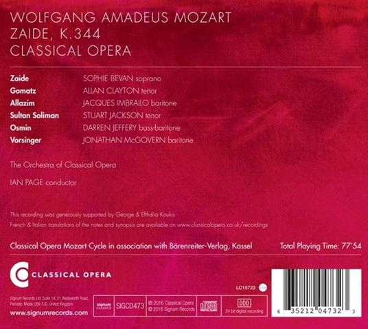 Zaide - CD Audio di Wolfgang Amadeus Mozart - 2