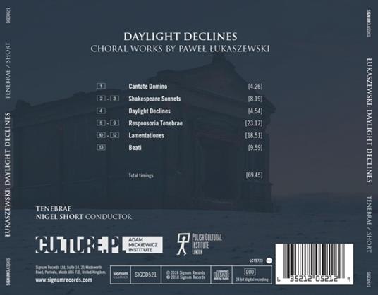 Daylight Declines - CD Audio di Pawel Lukaszewski - 2