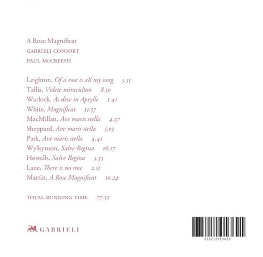 A Rose Magnificat - CD Audio di Gabrieli Consort - 2