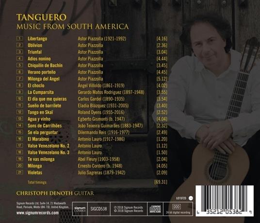Tanguero. Music from South America - CD Audio di Christoph Denoth - 2