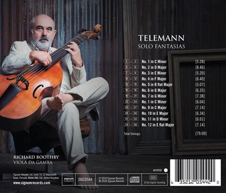 Solo Fantasias. Musica per viola da gamba - CD Audio di Georg Philipp Telemann - 2