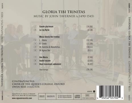 Missa Gloria Tibi Trinitas - CD Audio di John Taverner - 2